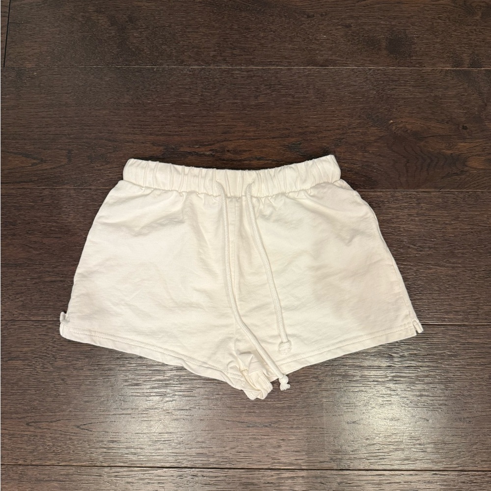 White Cotton Shorts